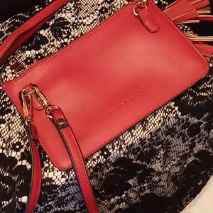 Melie Bianco Red Crossbody/Clutch Purse